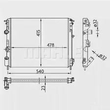 Радиатор охлаждения двигателя MAHLE ORIGINAL 1437635377 CR 36 000S G6LG 5