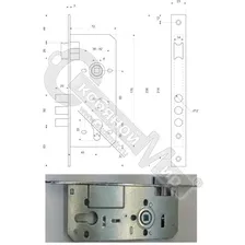 Замок врезной Apecs 2600-CR арт.00022174
