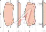 Колодки тормозные HONDA CR-V 3 (2.0/2.2) (07-) (4шт.) TRW