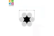 403930800 CR-3-250-P, 6x19+PVC, DIN 3060 Alutech Трос (м)