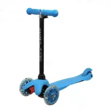 City-Ride CR-S4-01LBL (синий) 3х-кол. самокат xd4, Дека: PP+ нейлон, колеса PVC 110. 76 свет, руль металл телеск. в. п