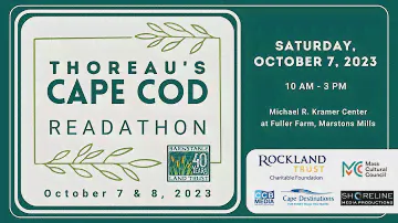Thoreau's Cape Cod Readathon - Saturday, October 7, 2023