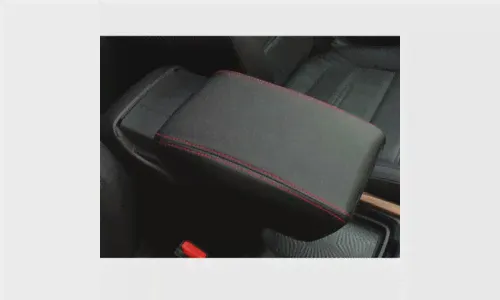 Чехол на центральный подлокотник Honda CR-V 2017-, черный кожзам-1