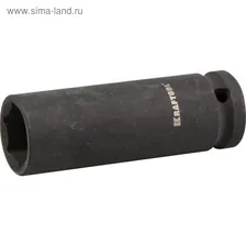 Головка Kraftool 27942-17_z01, ударная, удлиненная, 1/2", Cr-Mo, фосфатированная, 17 мм