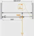 Душевая дверь Cezares Valvola 90x195 VALVOLA-B-1-90-C-Cr