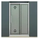 Душевая дверь Cezares RETRO-BF-1-110-PP-Cr цвет профиля хром, стекло матовое 8 мм 195х110 см