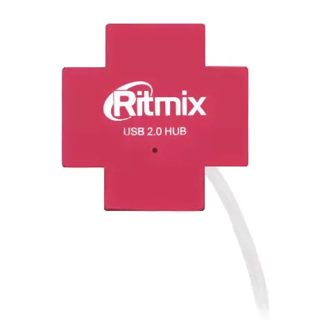USB HUB RITMIX CR-2404 4 ПОРТА КРАСНЫЙ USB 2.0
