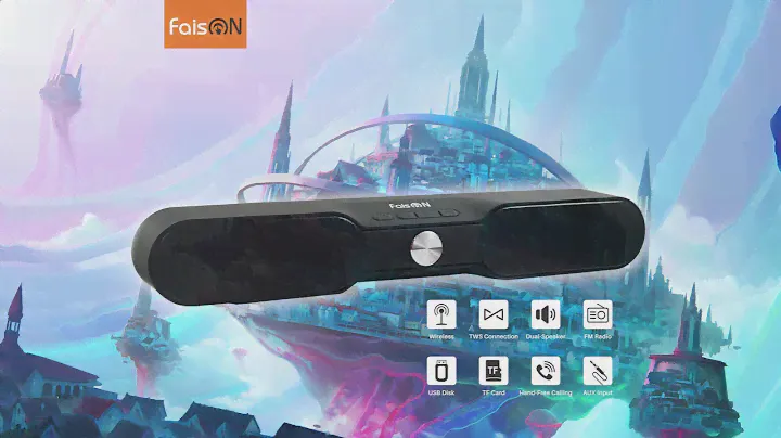 Колонка портативная FaisON, SPNR-4017, пластик, Bluetooth, FM, TF, TWS, USB, AUX, цвет: чёрный