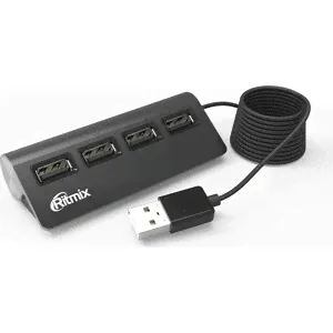 USB-разветвитель Ritmix CR-2400 black, CR-2400 black-1