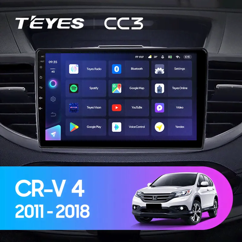 Штатная магнитола Teyes CC3L для Honda CR-V (2011-2018)-0