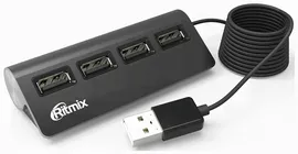 Разветвитель USB Ritmix CR-2400 Black