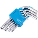 Набор шестигранников (HEX) c шаром 9 шт, HEX:1.5,2,2.5,3,4,5,6,8,10, CR-V, Smartbuy tools