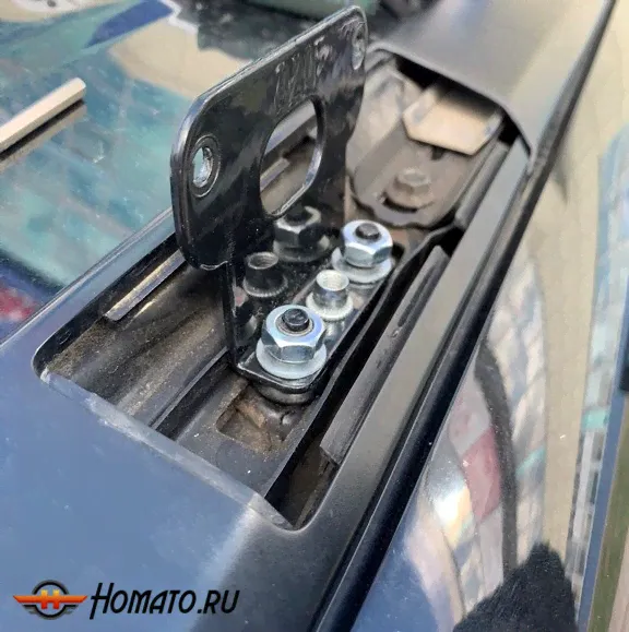Багажник для Honda CR-V 3 2007-2012 | на штатные низкие рейлинги в штатные места | LUX Bridge-2