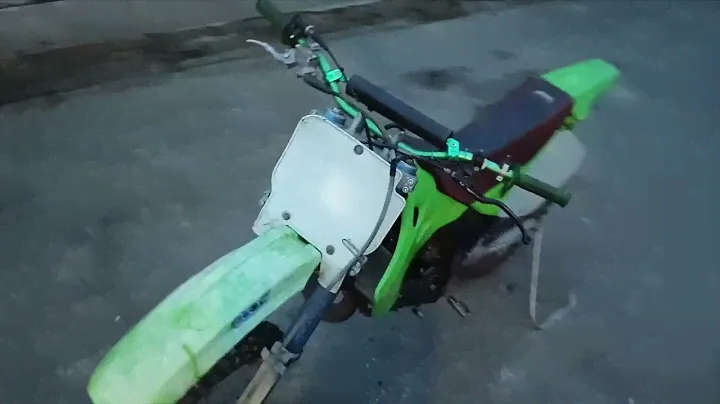 работа двигателя. рама-Kawasaki kx 125 j двс-Honda cr 125 r