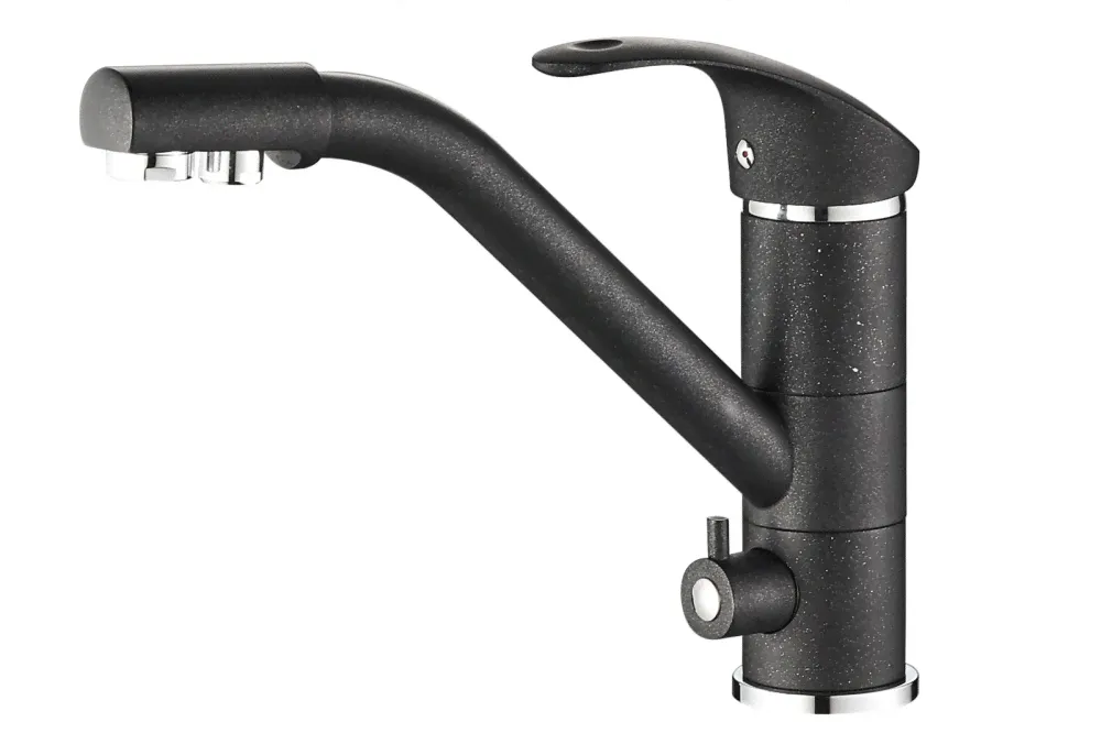 Смеситель Steel Hammer SH 321 BLACK CR для кухни черный/хром-0