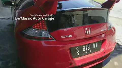 Rear Spoiler Mugen Honda CRZ Hybrid Rally Red
