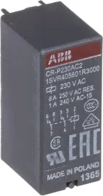 CR-P230AC2 230B AC 2ПК (8A), Реле 2 переключ. 230VAC, 8A/ 250VAC-0