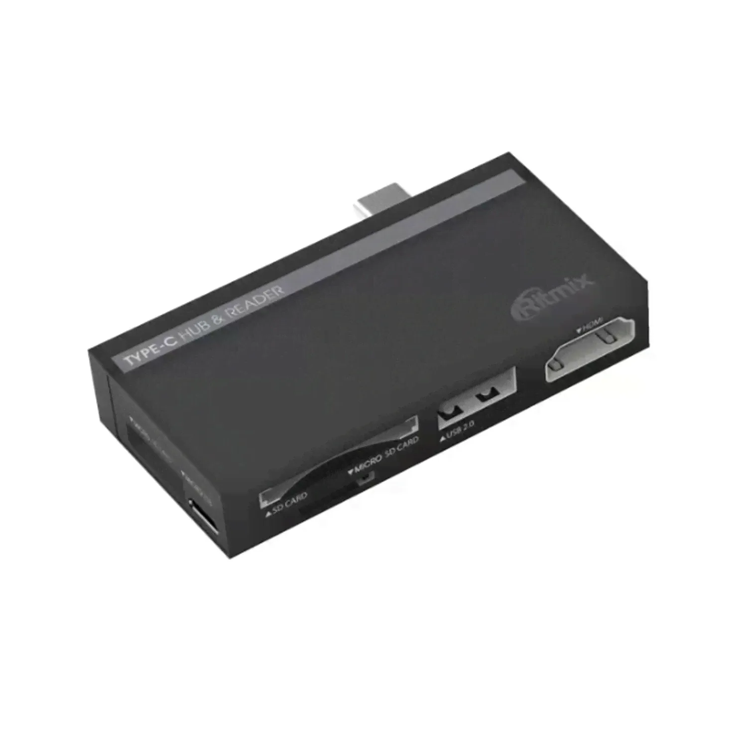 USB-концентратор Ritmix CR-4630, 3 гнезда, цвет: черный-0