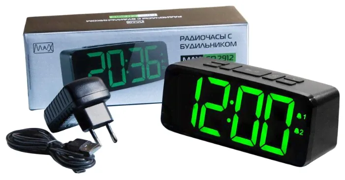 Радиобудильник Max CR-2912 черный-0