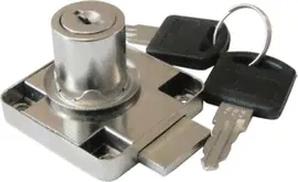 Замок LOCK.138.CR, прямоугольный хром D19x22 4578v