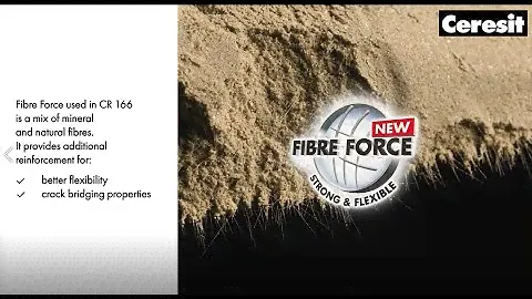 CR 166 FLEXIBLE 2-C waterproofing slurry - Fibre Force technology