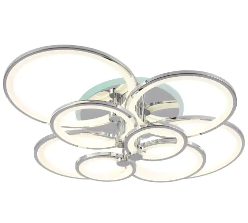 Светодиодная Люстра Хром Кольца 3010/8 CR+RGB 274W-0