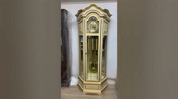 Механические напольные часы-витрина SARS 2089-1161 Ivory Gold с золотой патиной (Испания- Германия)