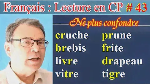 Lecture rapide cp ce1 ce2 en français des sons : cr br vr tr pr fr dr gr # 43