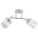 Люстра XA1306/2 WH+CR белый/хром 2х60Вт E27 45х20х26см