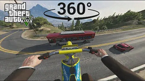 Chasing a Jet on a Dirtbike in VR - GTA V 360°