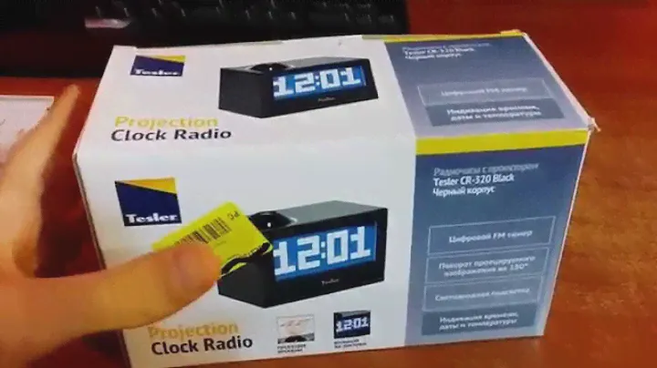 Unboxing & Обзор: Радиочасы с проектором "Tesler CR-320 Black"