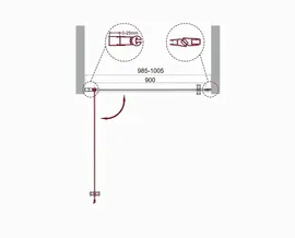 Душевая дверь в нишу BelBagno Etna 100 ETNA-B-1-100-C-Cr