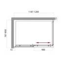 Душевой уголок BelBagno Uno 120 см х 80 см UNO-AH-1-120/80-P-Cr