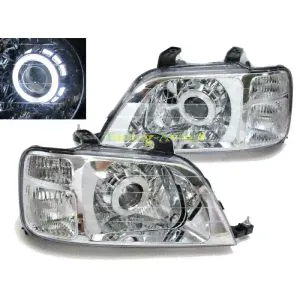 Фары передние хром ангельские глазки линзы ксенон тюнинг Honda CR-V RD1/RD2 1997-2001