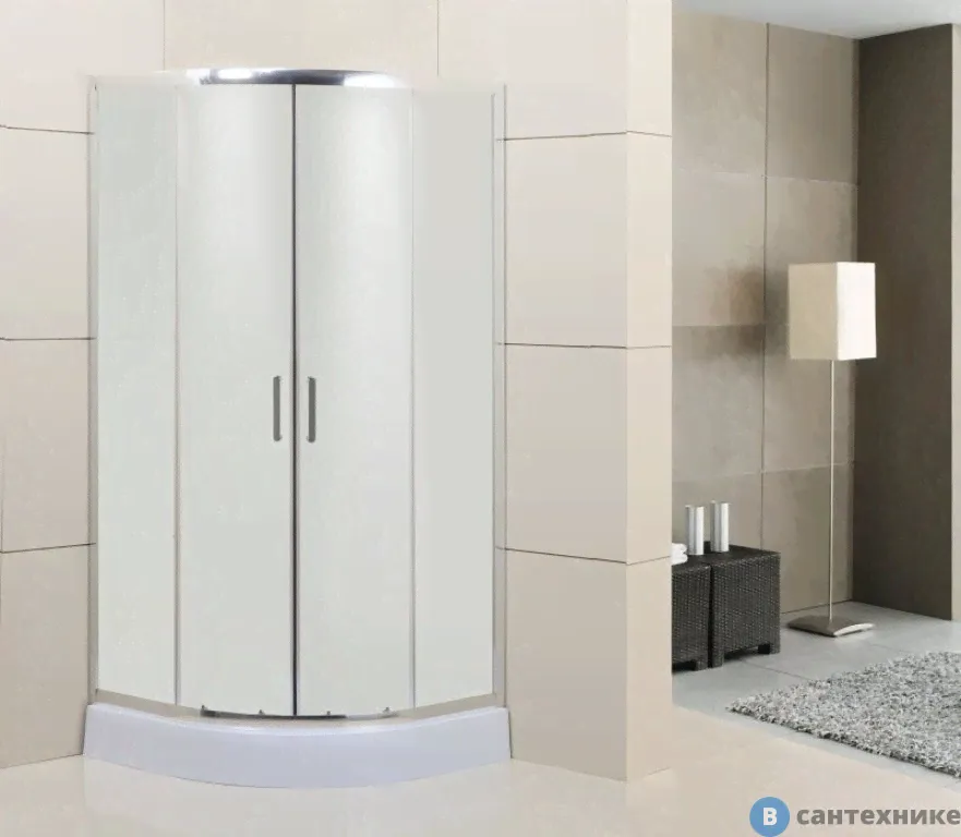 Душевой уголок BelBagno UNO-R-2-90-P-Cr (900x900x1850) без поддона-0
