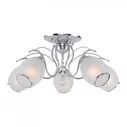 LVK S 0301/5 CR+WT люстра D58H24 5хЕ14х60W