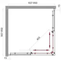 Душевой уголок BelBagno Uno UNO-195-A-2-95-P-Cr Тестурный/Хром 95х95