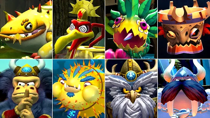 Donkey Kong Country: Tropical Freeze + Returns - All Bosses + Cutscenes (No Damage)