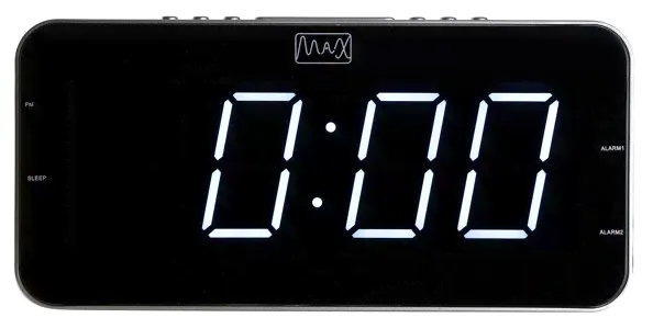 Радиобудильник Max CR-2904W серебристый / черный-4