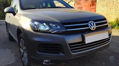 VW Touareg NF замена стекол + Bi LED