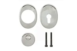 Броненакладка на цилиндр Mottura 94 KIT 1101/CR (set: 94.11625 + 94.505 + 95.304 + 95.308+99.293/90),хром (Моттура)