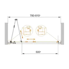 Душевая перегородка Cezares Eco ECO-O-BS-80-C-Cr цвет профиля Хром