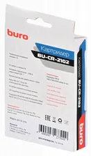 Картридер внешний Buro BU-CR-2102, USB2.0, белый/черный