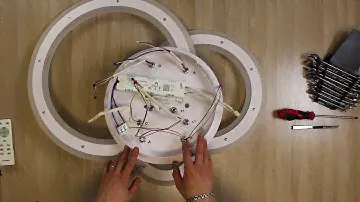 TRIPLEX ROUND 108W Сборка светодиодной люстры с пультом с пультом от Estares
