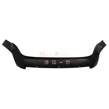 Дефлектор капота (Мухобойка) на HONDA CR-V III 2006-2009, отбойник на капот, длинный