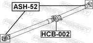 Подвесной подшипник карданного вала Febest для Honda CR-V IV 2012-2016. Артикул HCB-002