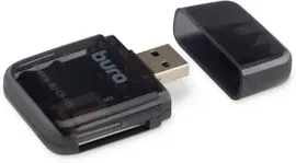 Картридер внешний Buro BU-CR-110, черный