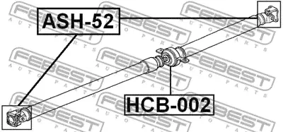 FEBEST HCB-002. Подшипник подвесной вала карданного Honda CR-V I/CR-V II/CR-V III 95>12-1
