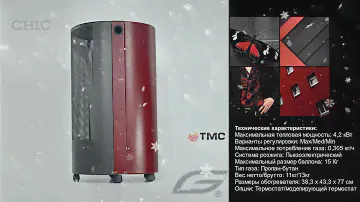 Газовый обогреватель каминного типа для дома или дачи Blue Belle Chic