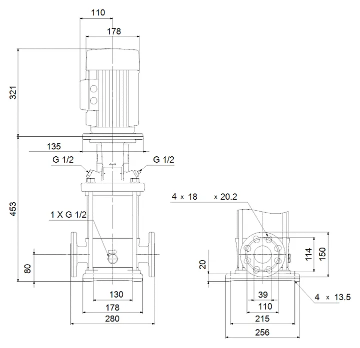 Циркуляционный насос Grundfos CR 10-16 A-FJ-A-E-HQQE-1